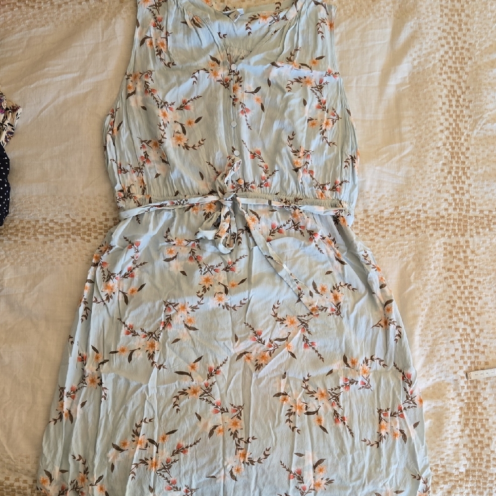 Ava & Viv Light Blue Floral Midi Dress